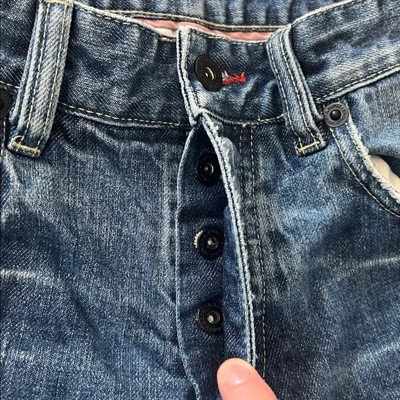 A. Kurtz RARE Men’s Button Fly Vintage Military Jeans 30x32 Cotton HD4-160U